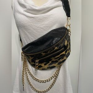 Leopard Print Crossbody Bag - NEW